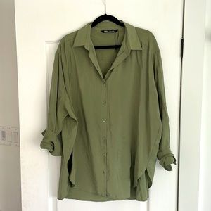 Oversized Silky Buttondown